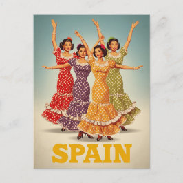 Postal Spain Flamenco Dancers Travel