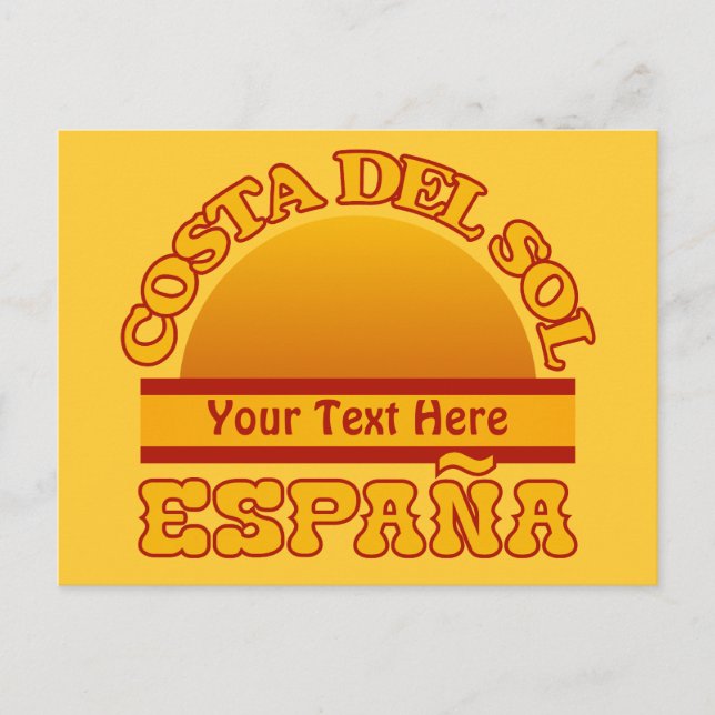 Postal SPAIN personalizado Costa Del Sol (Anverso)