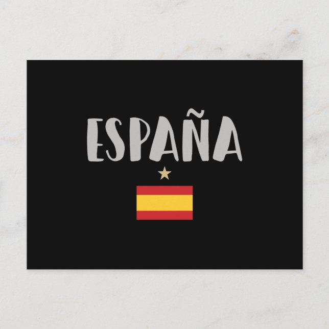 Postal Spain Soccer Football Fan Shirt Flag (Anverso)