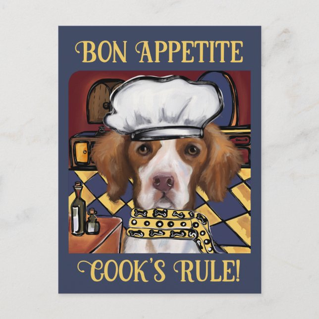 Postal Spaniel Bretón (Anverso)