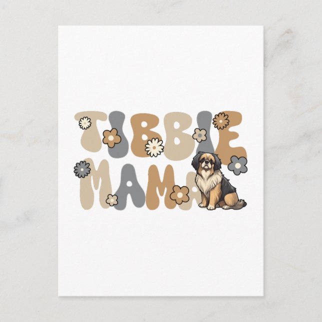 Postal Spaniel Tibetano Tibbie Mama Groovy (Anverso)