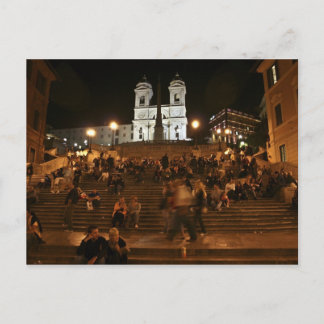 Postal Spanish Steps by Night