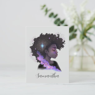 Postal Sparkling Afro Woman