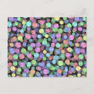 Postal Sparkling Rainbow Polka Dots