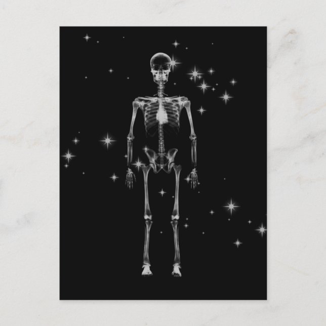 Postal Sparkling X-Ray Skeleton - B&W (Anverso)