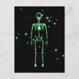 Postal Sparkling X-Ray Skeleton - Verde