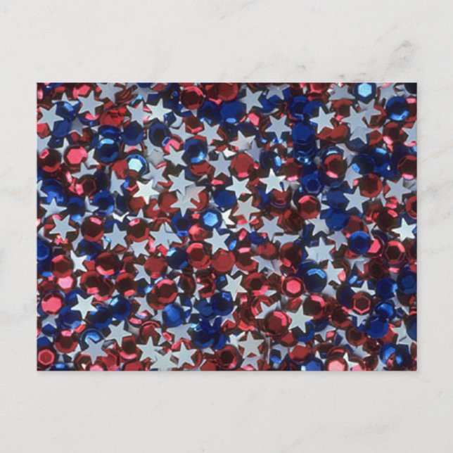 Postal Sparkly Confetti Stars (Anverso)