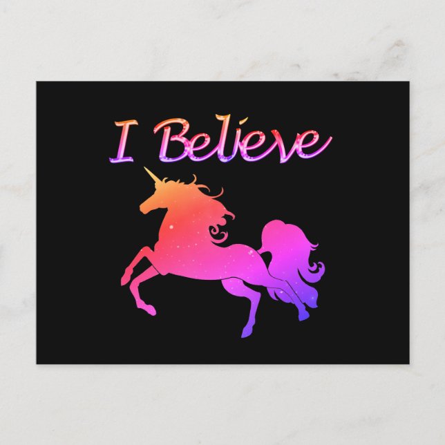 Postal Sparkly Unicorn (Anverso)