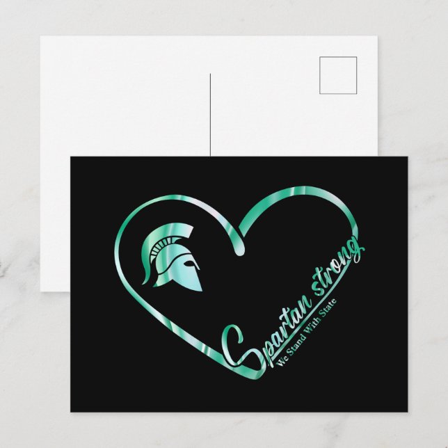 Postal Spartan Strong We Stand with State Spartan Logo (Anverso / Reverso)