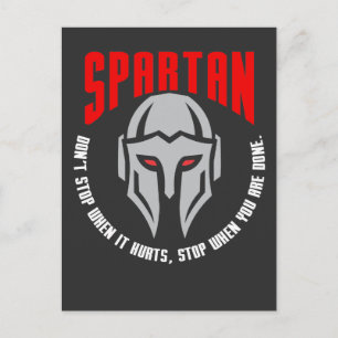 Postal Spartan Warrior Gift Fitness Gym entrenamiento