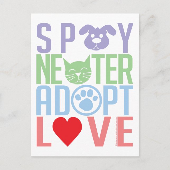 Postal Spay Neuter Adopta Amor 2 (Anverso)