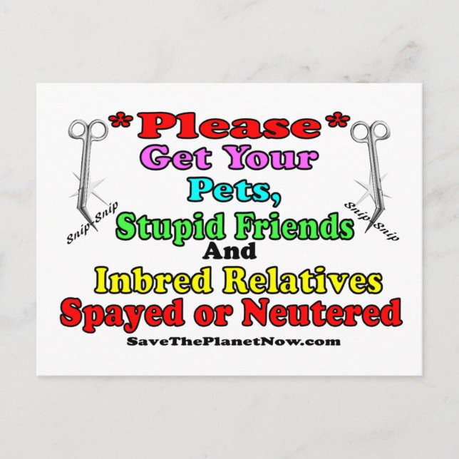 Postal Spay o Neuter (Anverso)