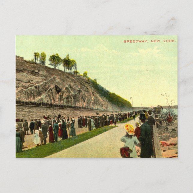 Postal Speedway, Nueva York, 1910 Vintage (Anverso)