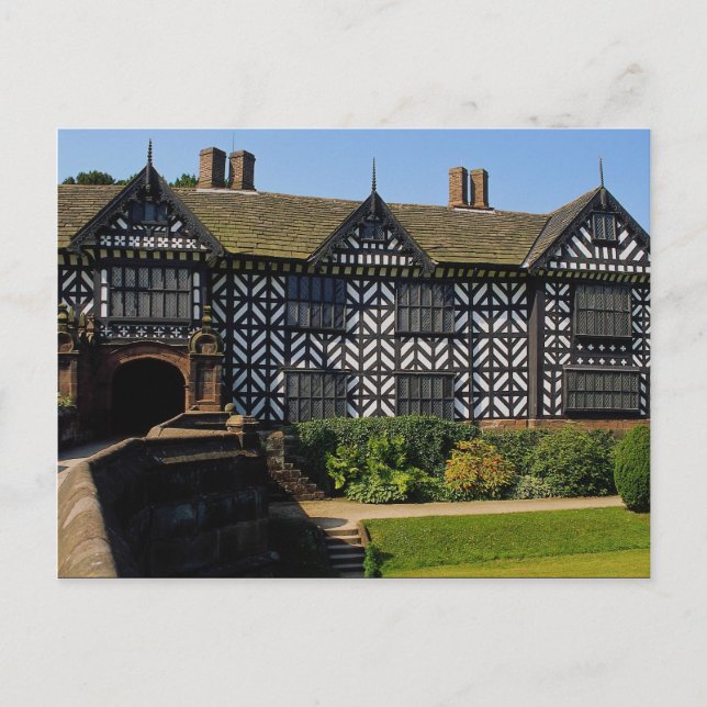 Postal Speke Hall, casa Tudor con entramado de madera, Me (Anverso)