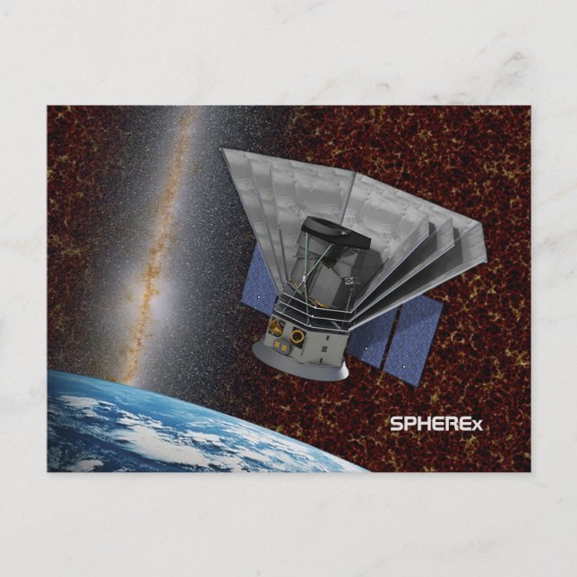 Postal SPHEREx Galaxy Hunter Spacecraft (Anverso)