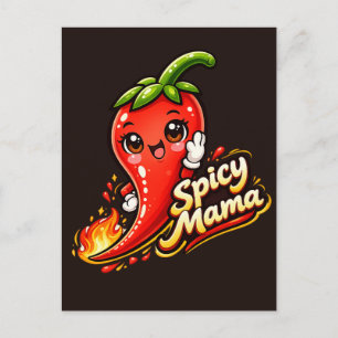 Postal Spicy Mama - Cosas Calientes - Amantes de la Comid