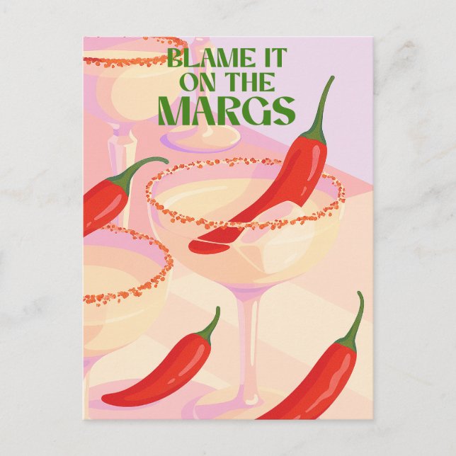 Postal Spicy Margarita Cocktail Humor (Anverso)