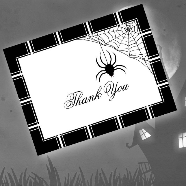 Postal Spider Gracias Halloween Black (Subido por el creador)