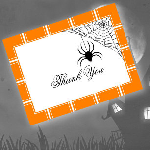 Postal Spider Gracias Naranja De Halloween