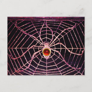 Postal SPIDER Y WEB Red Ruby Black