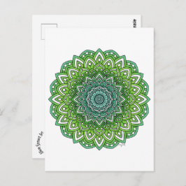 Postal Spiky Green Flower Mandala
