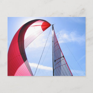 Postal Spinnaker Rojo Con Sol