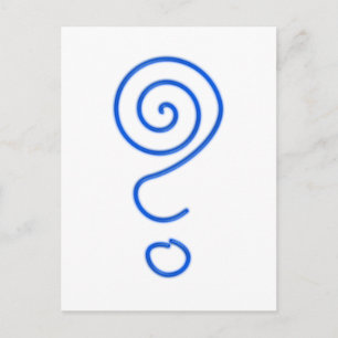 Postal Spirale Fragezeichen Spiralfragezeichen