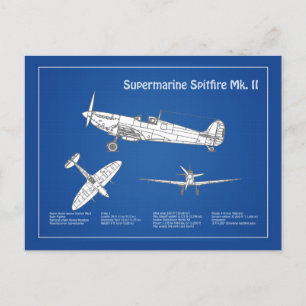 Postal Spitfire supermarino - Amortización aérea