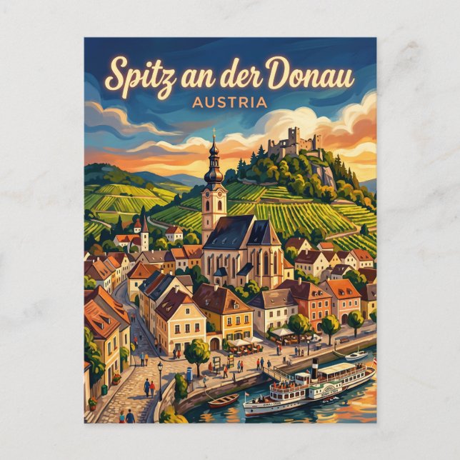 Postal Spitz an der Donau Austria (Anverso)