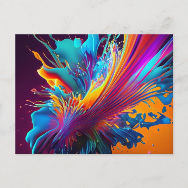 Postal Splash de color (Anverso)