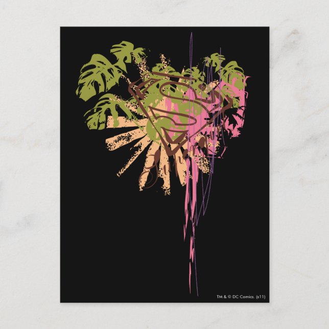 Postal Splash de color de superchica (Anverso)