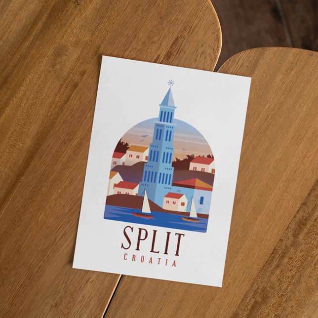 Postal Split Croacia Dalmatia Vintage (Split Croatia Dalmatia Vintage Postcard)