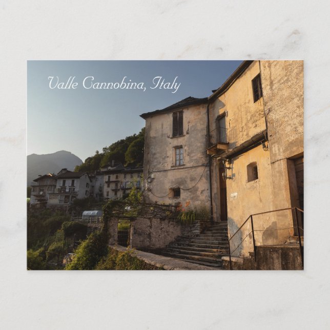 Postal Spoccia Sunset, Valle Cannobina, Italia (Anverso)
