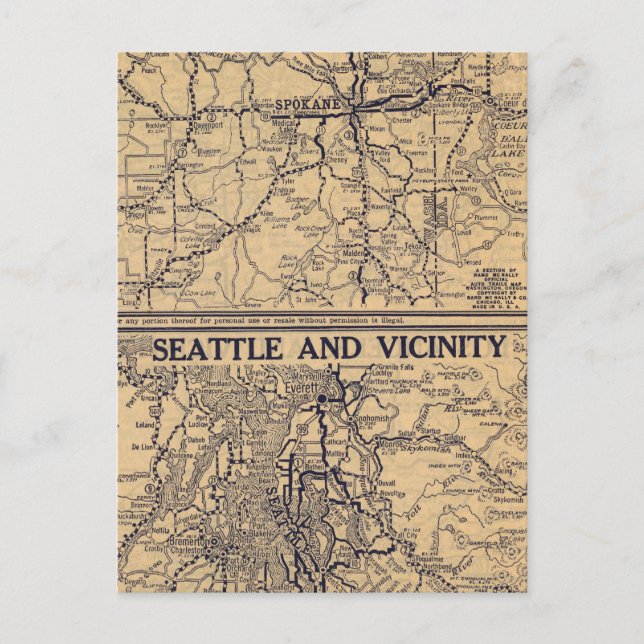 Postal Spokane, Seattle (Anverso)