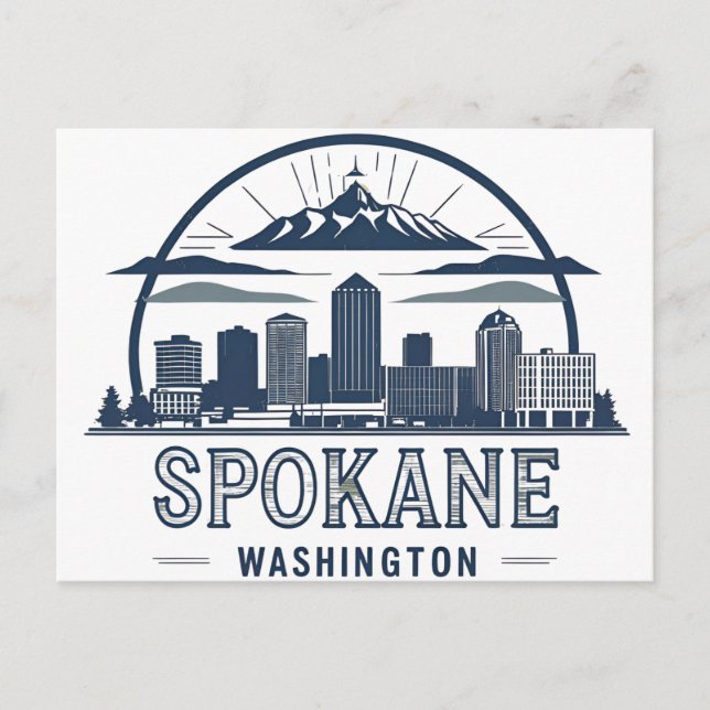 Postal Spokane Washington DC Skyline (Anverso)