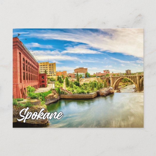 Postal Spokane, Washington, Estados Unidos (Anverso)
