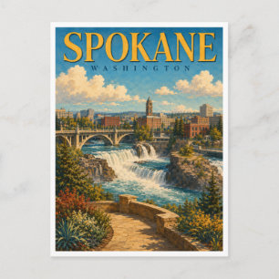 Postal Spokane Washington Spokane Falls GeoSaga