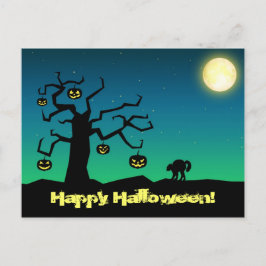 Postal Spookone Halloween Pumpkin Tree - Postcard