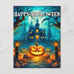 Postal Spookone Happy Halloween Pumpkins