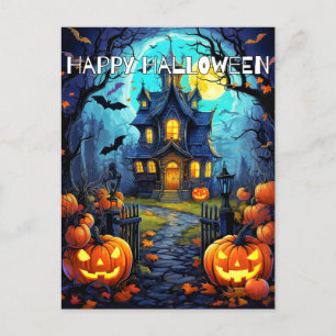 Postal Spookone Happy Halloween Pumpkins