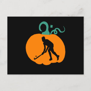 Postal Spooky Halloween Pumpkin Hockey Player Costume