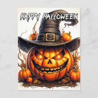 Postal Spooky Nefarious Happy Halloween