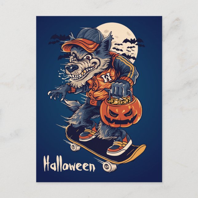 Postal Spooky Wolf (Anverso)