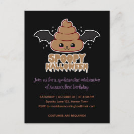 Postal Spoopy Halloween Kawaii Cumpleaños