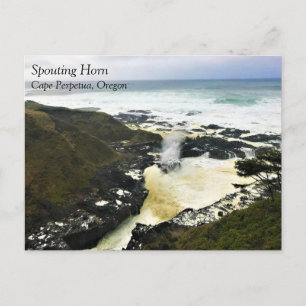 Postal Spouting Horn, Cabo Perpetua, Costa de Oregon Tarj