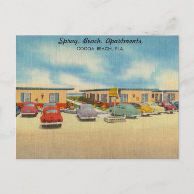 Postal Spray Beach Apartments, Cocoa Beach, Florida (Anverso)