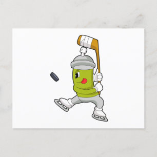 Postal Spray de hielo Hockey sobre hielo Palo de hockey s