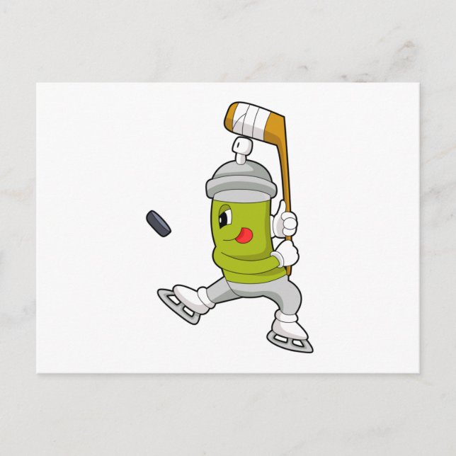 Postal Spray de hielo Hockey sobre hielo Palo de hockey s (Anverso)
