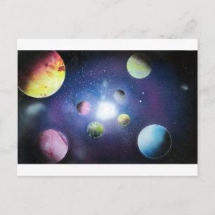 Postal Spray Paint Art Space galaxia Pintura