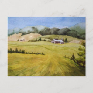 Postal "Spring Fields" Country Road